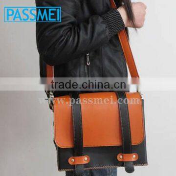 bi Tonal Leather Shoulder Bag,Trunk Medium Bi-colour Leather Shoulder Bag photo-2
