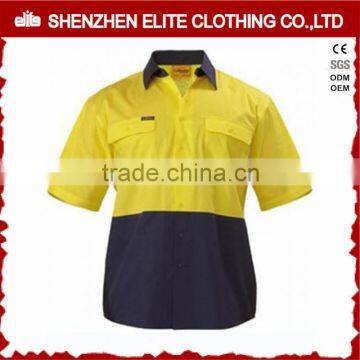 3M 8910 reflective tape yellow blue cotton hi-viz safety ladies work shirt