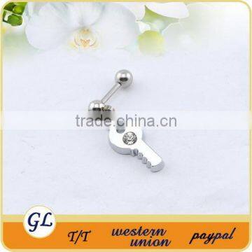 Stainless steel key fashion labret jewelry