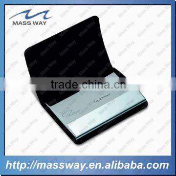 Wholesale Custom Luxury Metal Genuine Leather Business Card Holder photo-2