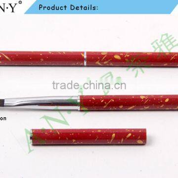 ANY 2016 New Fashion Mental Handle Oval Imported Nylon Hair Nail Art Gel Brush Pure Color Hot Sale photo-3