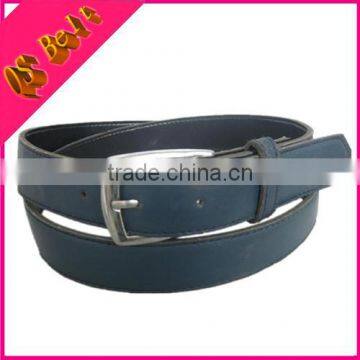 Sharp Arrow End Navy Blue PU Leather Belt For Woman
