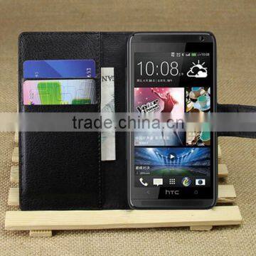 Litchi Pattern Soft Wallet Stand Leather Case For HTC Desire 601