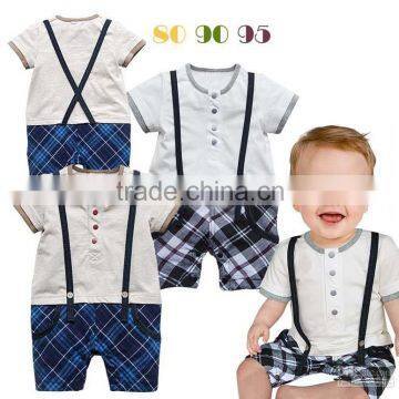 Gentleman Romper Kids Climb Clothes Fashion One Piece Clothing Infant Wear Baby One Piece Romper Boys RR40411-3