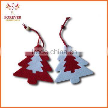 Supplier Two Color Felt Tree Decoration for Christmas with Ribbon