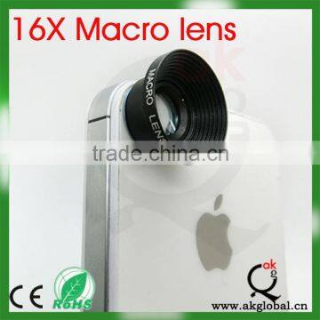 for cell phone 16X macro lens, mobile phone camrea lens for iphone Samsung