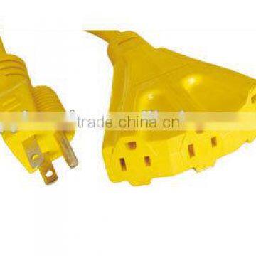 Extreme Weather Resistant Triple Tap American Outdoor Extension Cord With Light Indicate photo-6