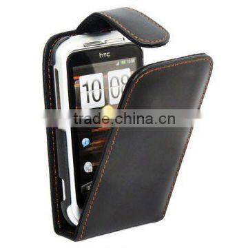 For HTC wildfire S FLIP LEATHER CASE