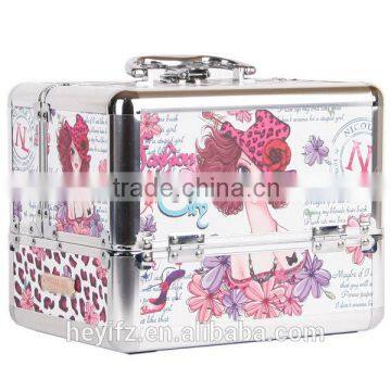 Fashion Aluminium Frame Leopard-print Portray Makeup Case photo-2