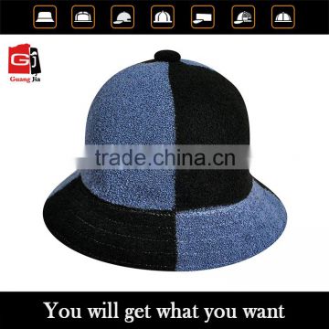 Wholesale Competitive Price Cotton Blue and Black Bucket Hat