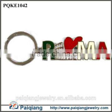 Custom alphabet key chain Roma enamel wedding souvenir keychain