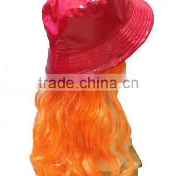 Sun Hats with wavy Wigs fashion cap wigs