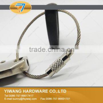 Stainless Steel Wire Keychain for outdoor hiking