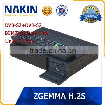 Genuine Zgemma H.2S two dvb-s2 tuner satellite receiver hd linux