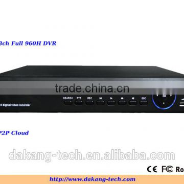 8ch 960H realtime H.264 HD dvr 960h With 3G & WiFi &HDMI,p2p cloud