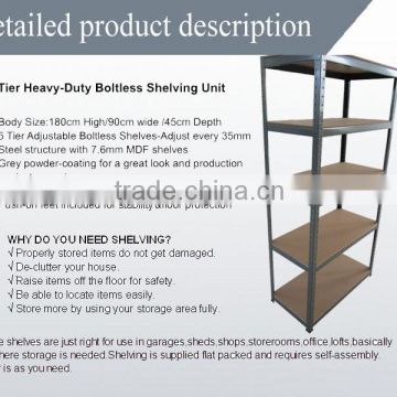 sheving 5 tier boltless