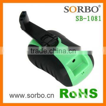 Mini Hand Crank Generator Powered Rechargeable LED Flashlight
