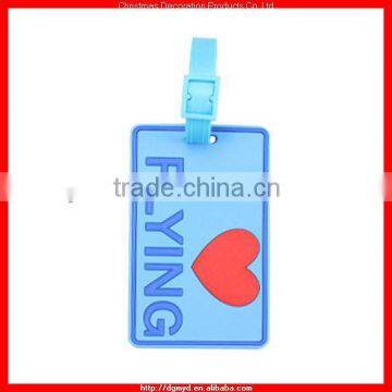 I LOVE FLYING custom 3D rubber luggage tag for promotion (MYD-LT6666)