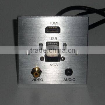 wall plate multi plug socket with USB HDMI VGA audio vedio