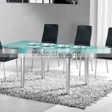 12mm thick tempered glass dining table ( NK2723)