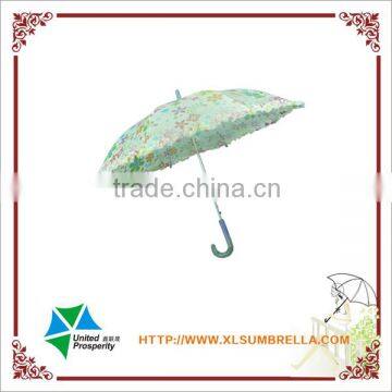 Flower Printing Lace Kids Transparent Handle Umbrella