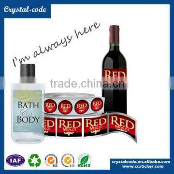 Printed branding custom UV lithography wine label