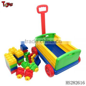 Manfacturer for big size trolley car with enlighten brick toys