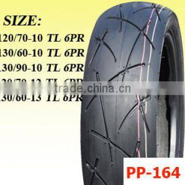 Tubeless Scooter Tire 120/70-10 130/60-10 130/90-10 120/70-12 130/60-13