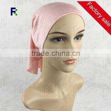 New Style Elastic Muslim Solid color Head Scarf Plain Hijab Inner Neck Tube Cap Bonnet Islamic Malaysia Hat Wraps