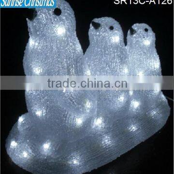 acrylic led christmas decorations penguin lighting