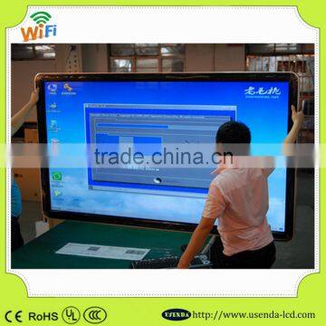 55inch Wall Mount LCD Display Network Digital signage Touch Totem With Android os touch Panel
