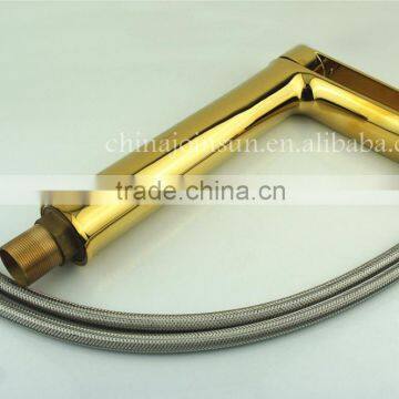 Best Selling Single Hole Gold Plated Bathroom Faucet photo-3