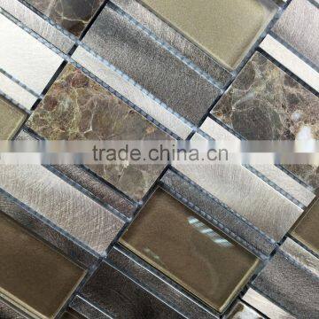 marble mix glass mosaic tiles, home decor mosaics (SX006)