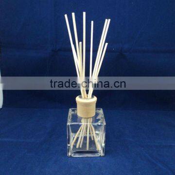 square reed diffuser glass packing bottle with cork, perfume diffuser