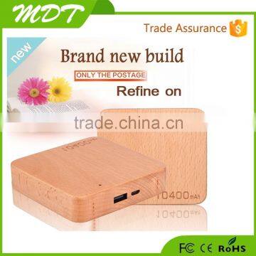 High quality mobile power bank wood 10400mah free sample power bank firefly power bank