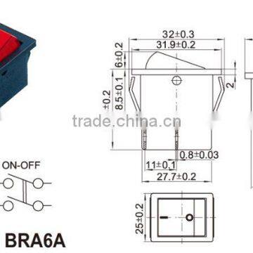 Lighted 120v Rocker Switch,CE TUV ROHS KC Approved Lighted Square Rocker Switch,Hair Dryers Rocker Switch, Electrical Switch photo-2