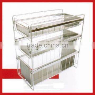 CF109 3 tiers kitchen rack, stainless steel kitchen utensil rack