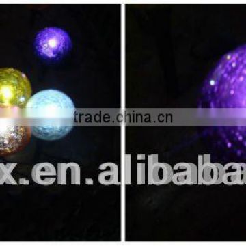 Solar LED Crackle Glass Globe light with stick (3pcs/set)