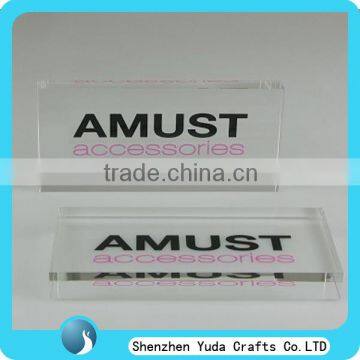 high clear acrylic plexiglass perspex company enterprise logo display block display wholesale