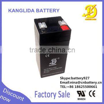 4v4ah kanglida deep cycle battery ,full capatity small storage battery