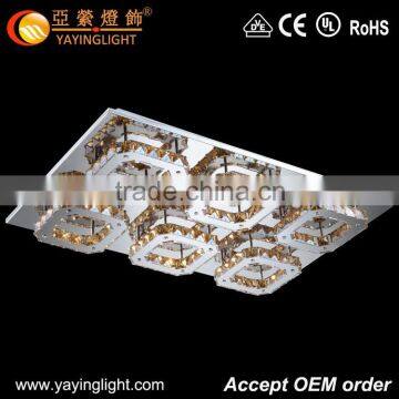 European modern minimalist living room ceiling lamp,crystal LED rectangular ceiling