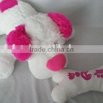 plush dog with bone / cute dog /plush toys/ Stuffed toy