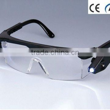 Safety glasses with LED