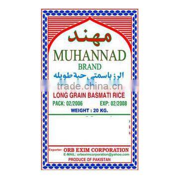 20 Kg Muhannad Long Grain Basmati Rice