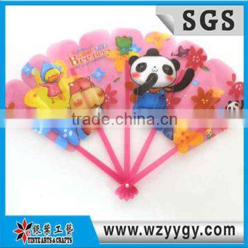 2013 hot sale plastic 5 folding pp hand fan for promotional/hand fans for dance