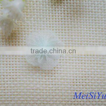 Small organza ribbon flower for fashion accessories