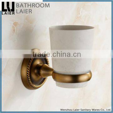 European Style Zinc Alloy Antique Bronze Finishing Bathroom Sanitary Items Wall Mounted Tumbler Holder