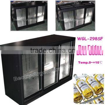 Small size bar fridge beer cooler WGL-298SF with sliding door