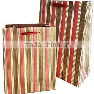 Cute ivory paper gift bag for garments shopping