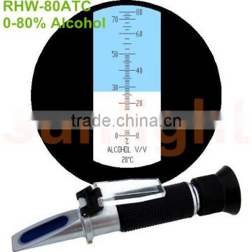 RHW-80ATC 0-80% Handheld Alcohol Refractometer